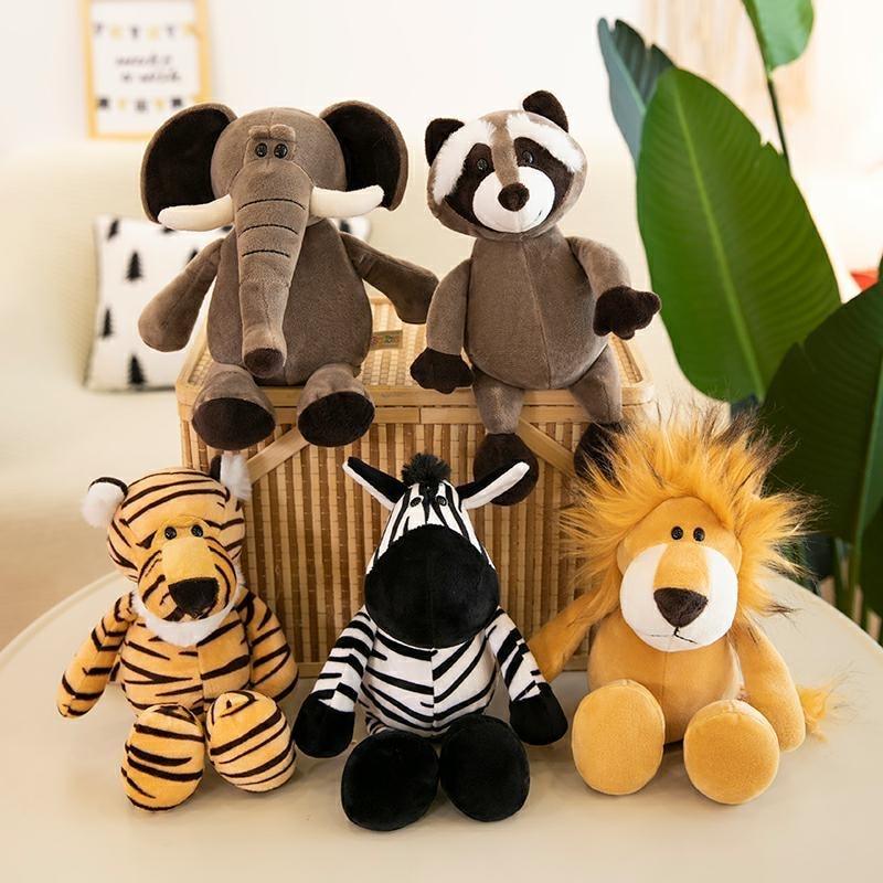 Sleeping Mate Jungle Animals Dolls Elephant Dog Tiger Fox Lion Giraffe Raccoon Monkey