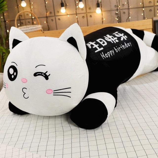 Jouet peluche chat de 43 pouces, poupée peluche animal de dessin animé.