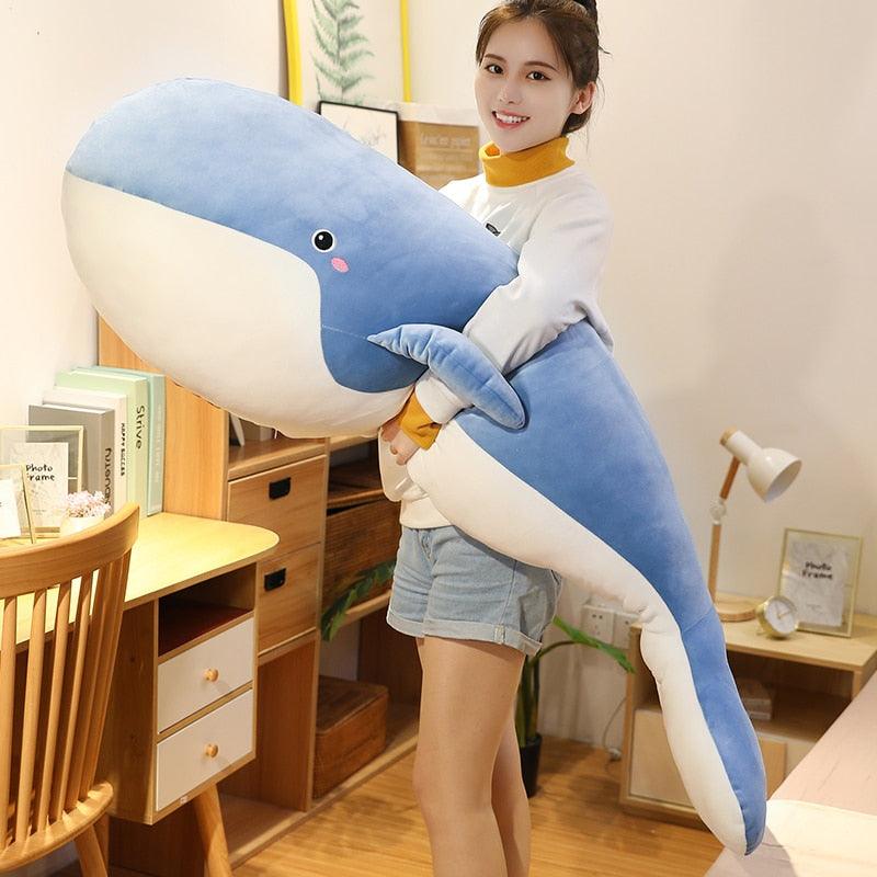 Peluche baleine bleue géante