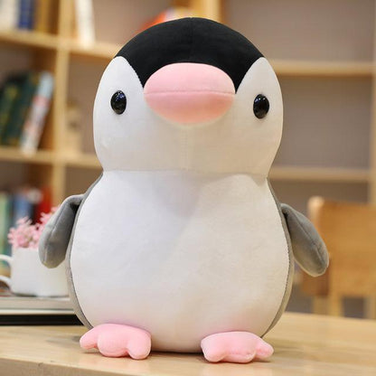 Oreiller en peluche kawaii pingouin câlin