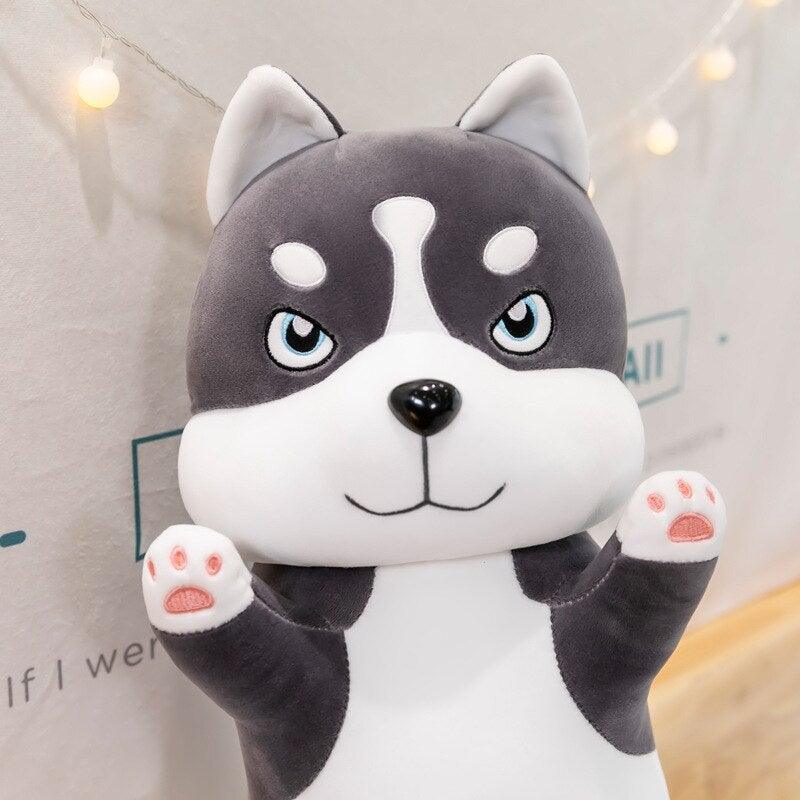 Peluche Traversin Husky - Peluche Center | Boutique Doudou & Peluches