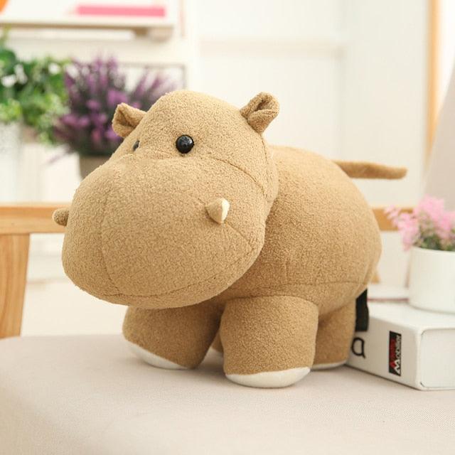 Mini hippopotamus and elephant soft toys