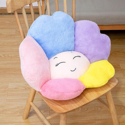 Colorful Sunflower Seat Pillow