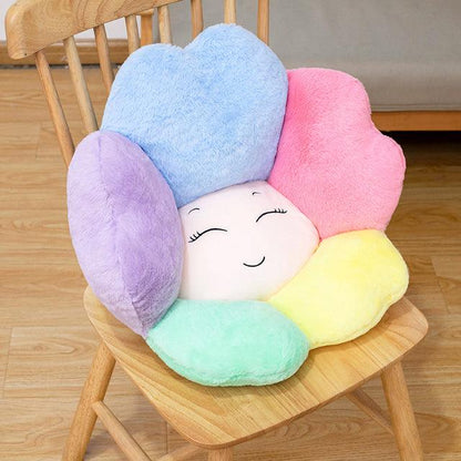 Colorful Sunflower Seat Pillow