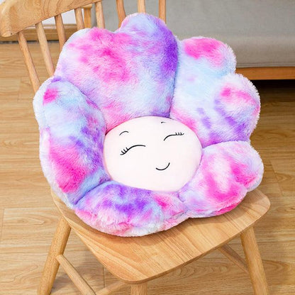 Colorful Sunflower Seat Pillow