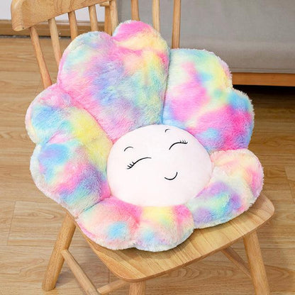 Colorful Sunflower Seat Pillow