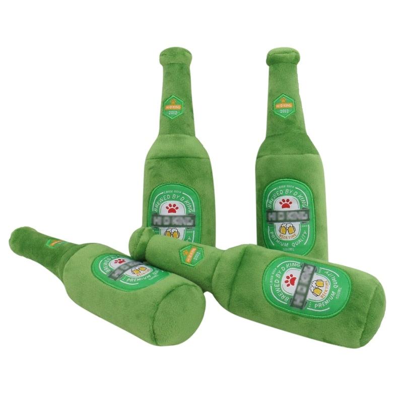 Jouet pour chien en peluche avec os résistant aux morsures (1pc)