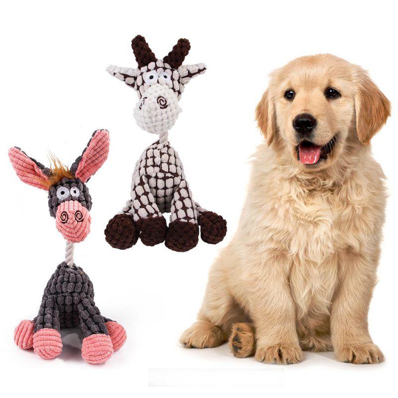 Corduroy Donkey Toy, Chew Toy for Puppies
