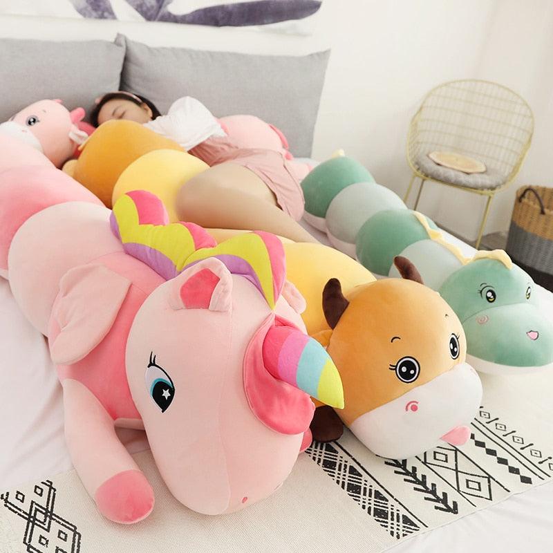 Cute Caterpillar Shaped Stuffed Animal Long Pillows