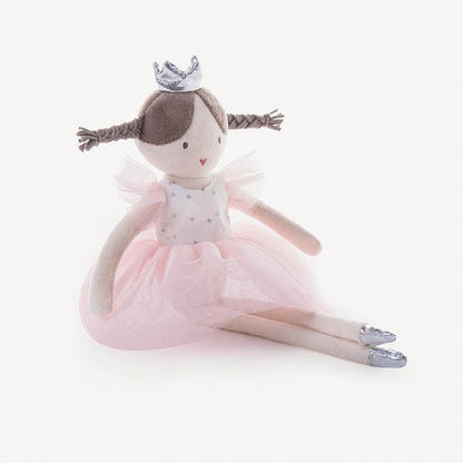 13.3" Pink Ballerina Princess Dress Plush Doll