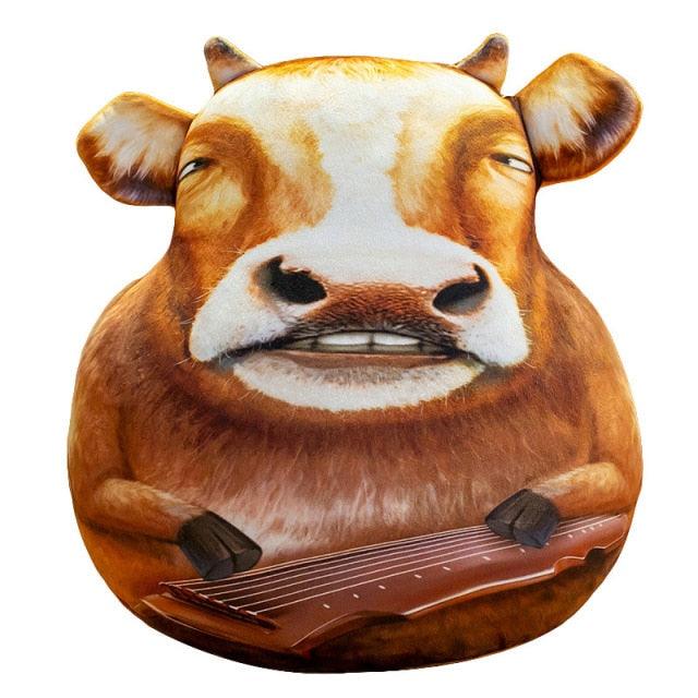 Super Soft Short Cow Plush Pillow