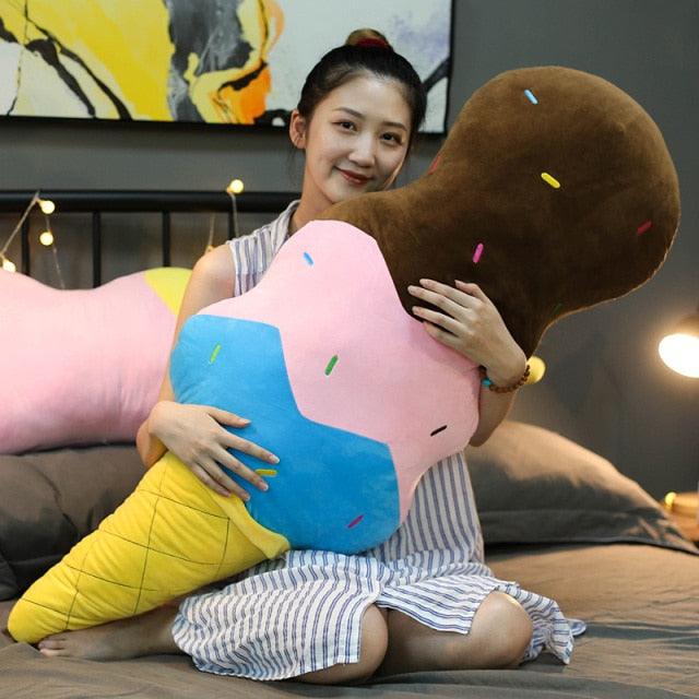 Giant ice cream plush toy