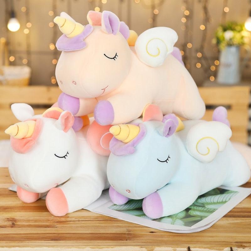 Peluches Licorne colorée endormie