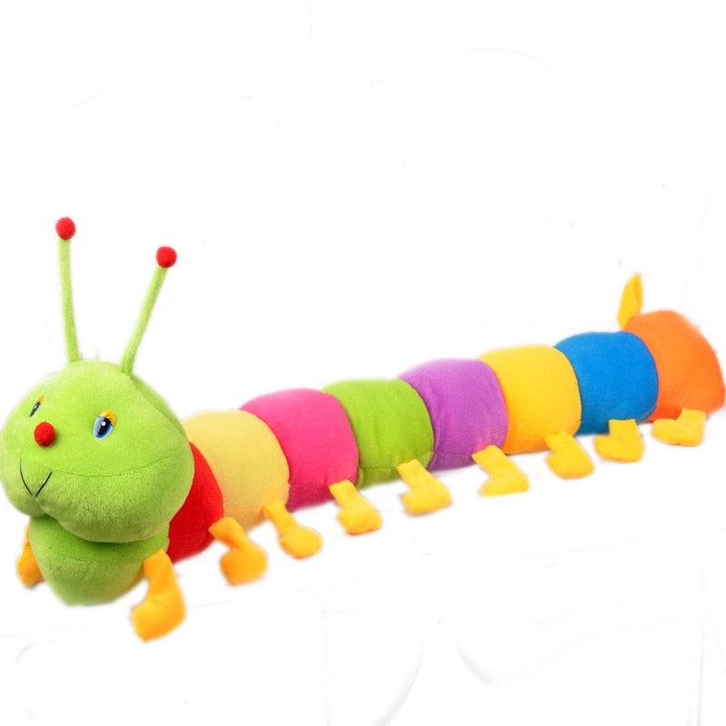 Poupée en peluche insecte chenille colorée