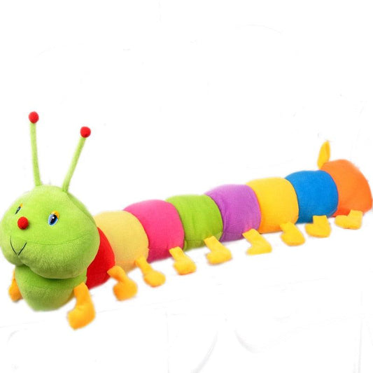 Poupée en peluche insecte chenille colorée