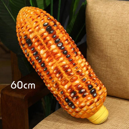 Giant plush toy in the shape of a corn cob