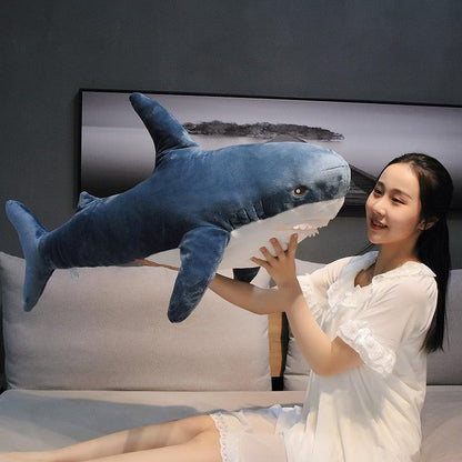 Giant shark animal plush toy in pillow