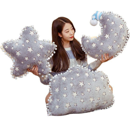 Oreiller en peluche Cloud Moon Star Luminous Pillow Toy