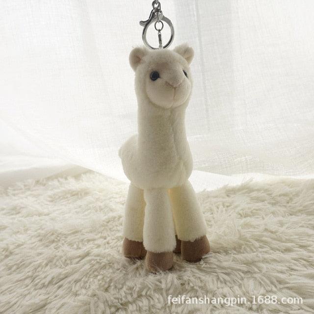 Alpaca plush keychain