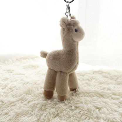 Alpaca plush keychain