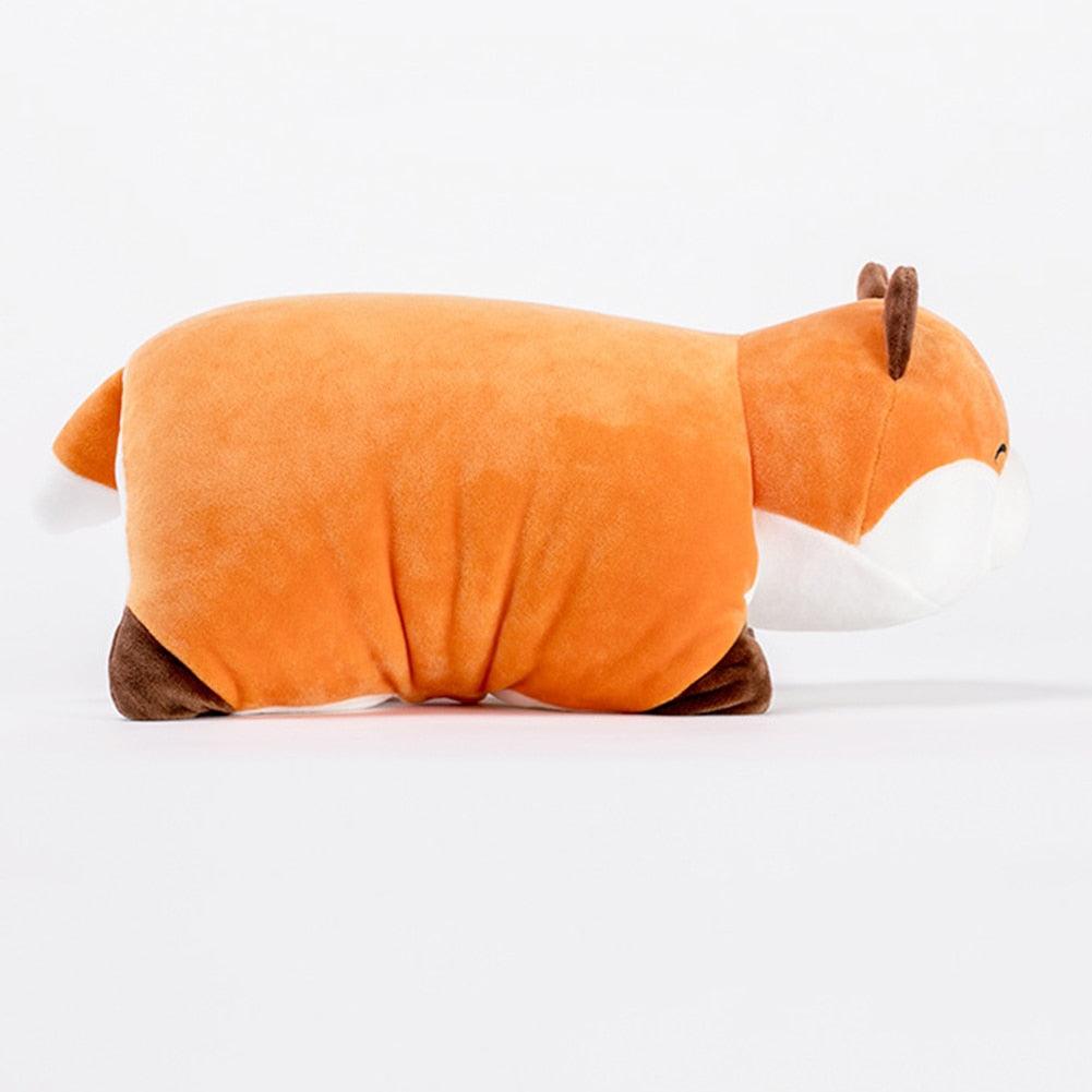 Realistic crawling fox doll plush toy, plush cushion doll