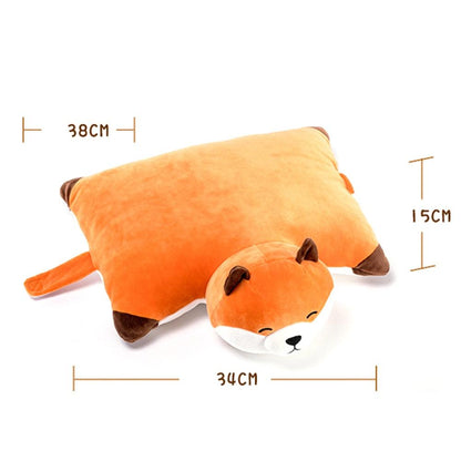 Realistic crawling fox doll plush toy, plush cushion doll