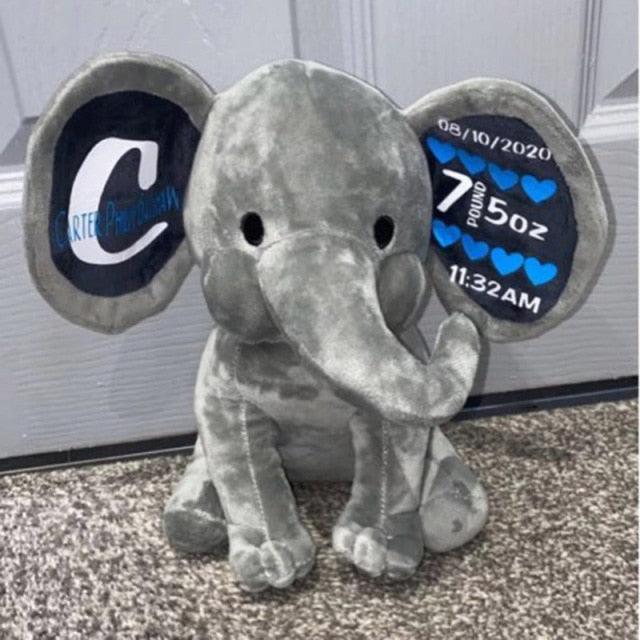 Peluche éléphant endormi de 9" pour la chambre de bébé