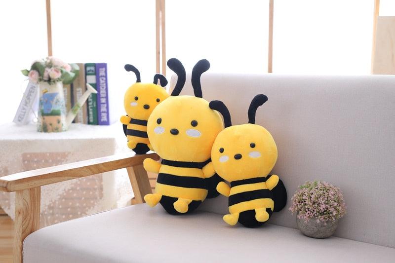 Miaoowa Kawaii Honeybee Plush Toy, Cute Bee with Wings Stuffed Dolls for Baby
