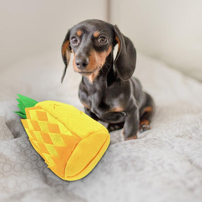 Jouet en peluche ananas anti-stress, coussin nasal pour chien