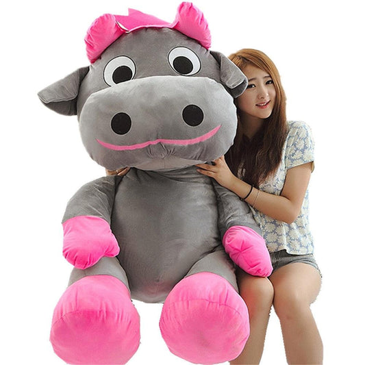 55'' Kawaii Giant Plush Cow Animal Big Stuffed Cattle Toy