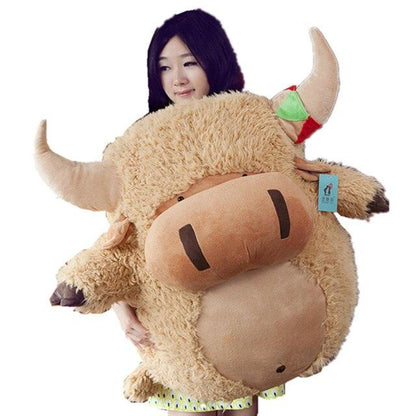 Giant plush toy 31'' bull king doll plush pillow ox cow plush toy
