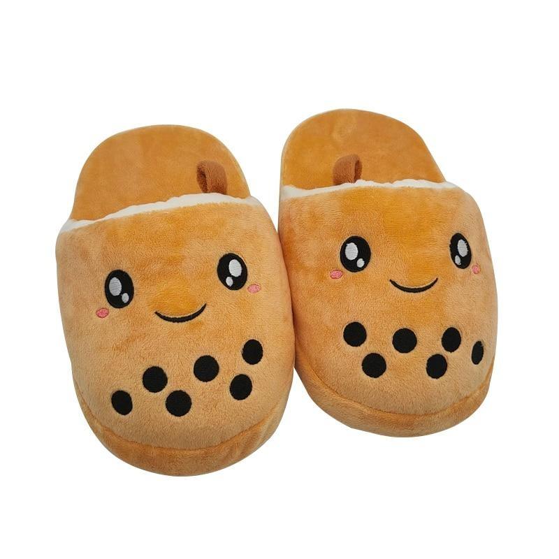 Chaussons Boba Tea en peluche