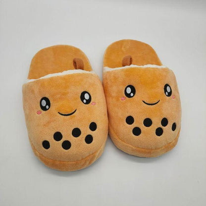 Chaussons Boba Tea en peluche