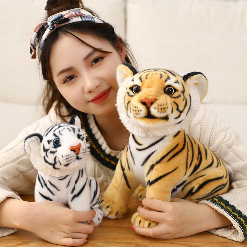 Adorable White and Yellow Tiger Stuffed Animal