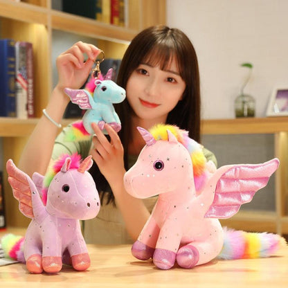 Angel Unicorn Cartoon Key Chain Plush Toys