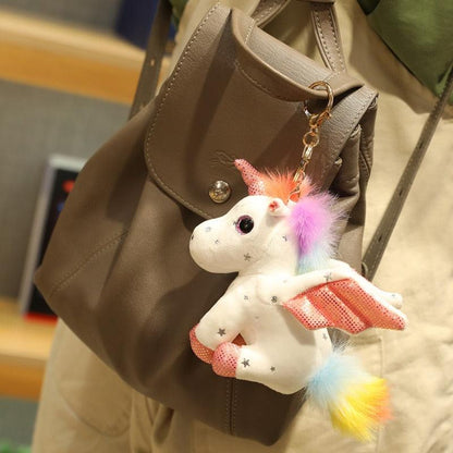 Angel Unicorn Cartoon Key Chain Plush Toys