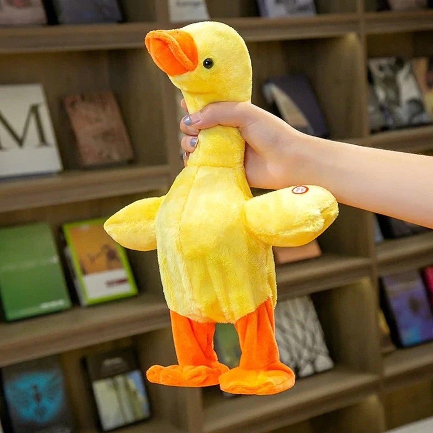 Singing and walking electronic duck plush toy