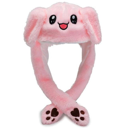 Plush bunny hat with LED lighting