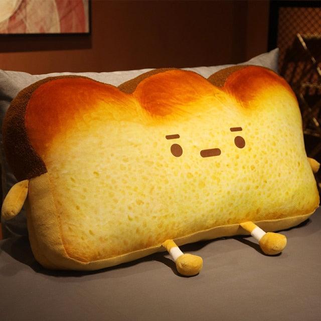 Giant Plush Emoticon Toast Bread Bed Cushion Stuffing Cartoon Food Plushy