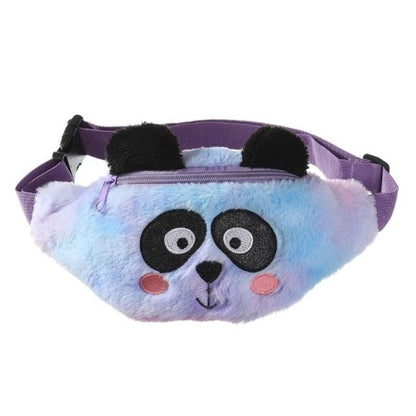 Colorful and Cute Panda Plush Waist Bag