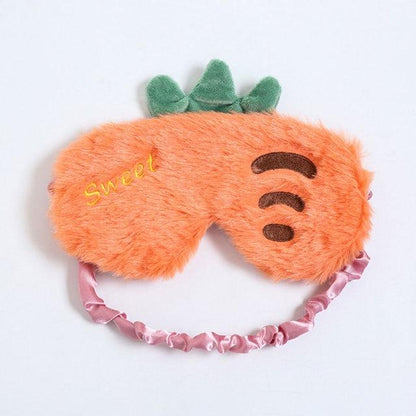 Plush Sleep Mask Fruit Strawberry Pineapple Carrot Cactus Strawberry