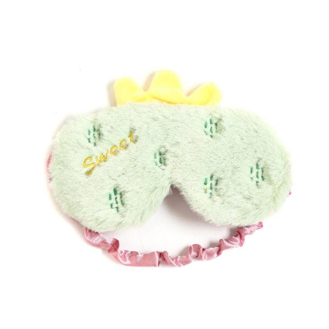 Plush Sleep Mask Fruit Strawberry Pineapple Carrot Cactus Strawberry