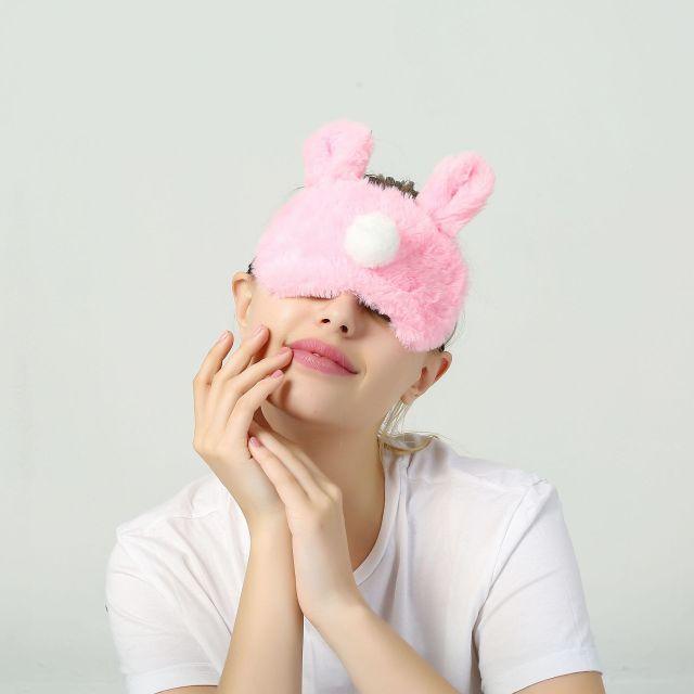 Plush animal and unicorn sleep mask