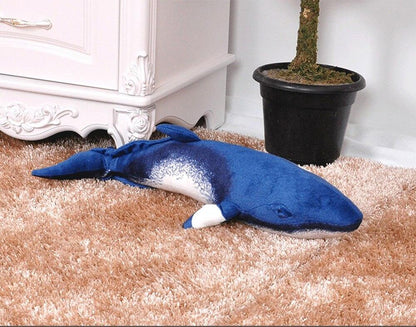 20" Blue Whale Plush Toy, Realistic and Simulated Stuffed Animal