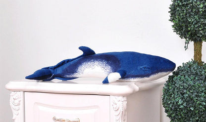 Peluche Baleine Bleue de 20", animal en peluche réaliste et simulé