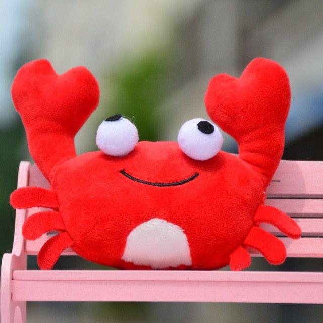 Peluche porte-clés homard et crabe de 4,5 pouces