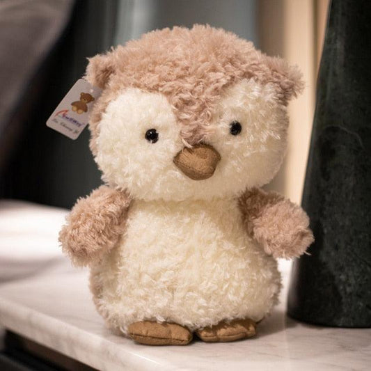 Peluches bébé hibou à fourrure