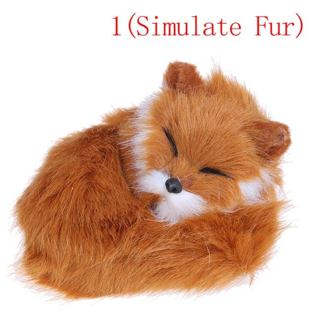 Plush Mini Pocket Realistic Fox &amp; Rabbit Stuffed Animals Plushies