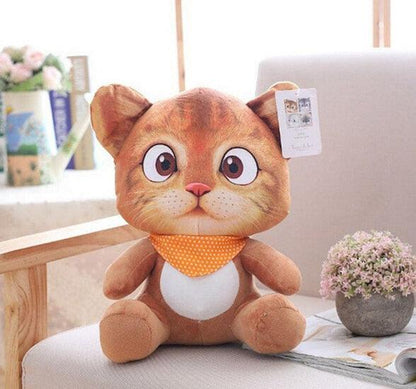 Poupée en peluche 3D de 8", jouet chat Kawaii