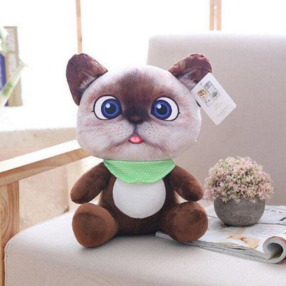 Poupée en peluche 3D de 8", jouet chat Kawaii